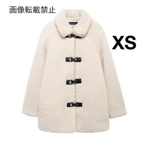 vintage ヴィンテージ レトロ ボア ダッフルコート アウター XSサイズ レディース★ZARA 好きな方に★2024 A/W 秋新作 新品未使用★