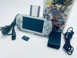 美品 / 動作品 希少品 SONY PSP-1000 シルバー ソニー PSP-1000 silver 本体 + 4GB メモリカ + ゲーム(H-20)