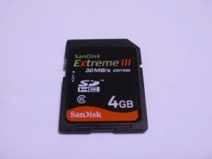 SanDisk ExtremeⅢ EDITION SDHCカード 4GB SLC