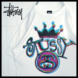 《STUSSY/ステューシー》クラウン　シャネル　Tシャツ　半袖　ビックロゴ