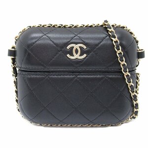 シャネル チェーンポシェット ブランドオフ CHANEL ラムスキン（羊革） ショルダーバッグ ラムスキン 中古 レディース