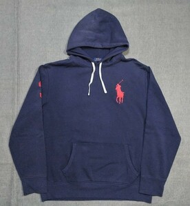 SIZE XL ポロ ラルフローレン パーカー 裏起毛 ネイビー スウェット トレーナー POLO Ralph Lauren