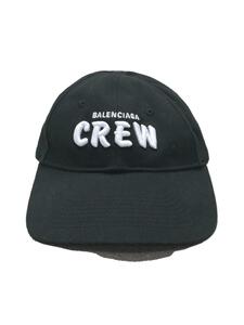 BALENCIAGA◆CREW CAP/キャップ/FREE/コットン/BLK/メンズ