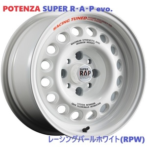 【納期要確認】復刻 POTENZA SUPER R・A・P evo. SIZE:7.5J-15 +20(N) PCD:100-4H Color:RPW ロードスター 4本セット