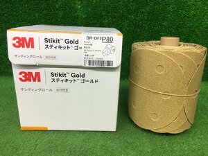 未使用品 3M スリーエム スティキットゴールド 125mmのり付き サンディングロール DR-DF2 P80 ※125枚入