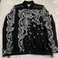 sacai 19AW Floral Print Shirts コーデュロイ 黒