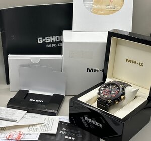 【動作品・美品】CASIO カシオ　G-SHOCK　MR-G　赤備え　MRG-G1000B-1A4JR　GPSハイブリッド電波ソーラー　Gショック　メンズ　腕時計