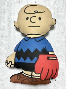 60s ピーナッツ チャーリーブラウン ピロードール ぬいぐるみ クッション　　スヌーピー 60年代 激レア 入手困難 PEANUTS 玉8227