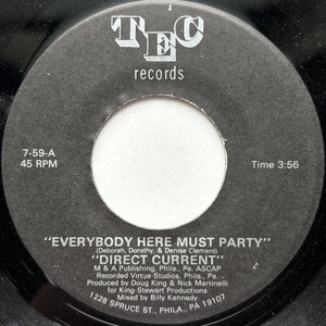 【試聴 7inch】Direct Current / Everybody Here Must Party 7インチ 45 muro koco フリーソウル サバービア 