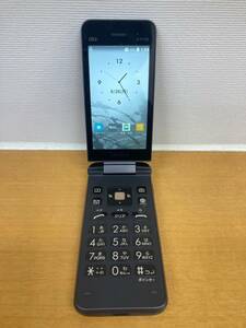 I063【中古】京セラ 携帯電話 GRATINA au KYF39 ブラック 　(カメラあり)　本体のみ