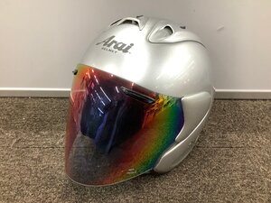 【中古品】Arai アライ SZ ジェットヘルメット シルバー 59.60cm T8133-2000 M2000