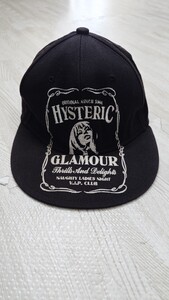 ヒステリックグラマー HYSTERIC GLAMOUR キャップ 帽子 CAP ウィスキー柄 ブラック 黒　送料無料　3