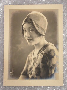 古い写真/5/女性 帽子 洋服/オリエントCバフ/サイズ＝約16.5×12㎝
