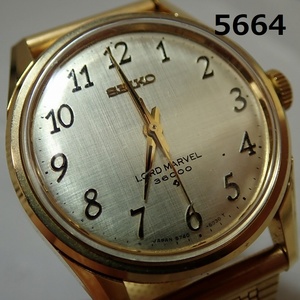 ■AC-5664◆seiko ロードマーベル　36000　LORD MARVEL メンズ手巻　動作品　アラビア数字 20241123