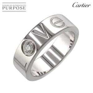 カルティエ Cartier ラブ #50 リング ダイヤ 1P K18 WG ホワイトゴールド 750 2006年クリスマス限定 指輪 Love Ring 90249504