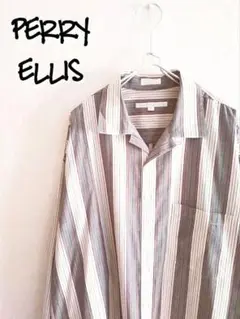 D221503 PERRY ELLIS マルチカラー ストライプシャツ