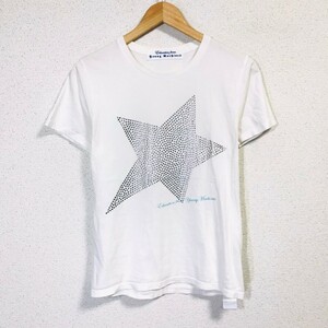 H8557dE Education from Youngmachines エデュケーションフロムヤングマシーン Tシャツ 半袖 ホワイト レディース サイズ1(S位)スタッズ 星