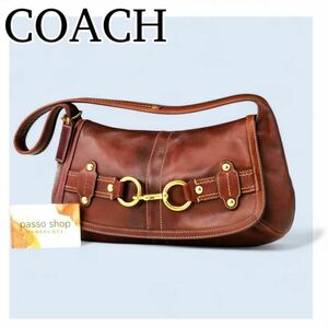 COACH コーチ　ショルダーバッグ　ホーボーバッグ　ゴールド金具　レザー　希少　ワンショルダー　レザー　人気　レディース　バッグ