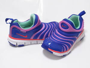 NIKE DYNAMO FREE PS 紫 青 21cm ナイキ ダイナモ フリー キッズ スリッポン 運動靴 フューシャ レッド 343738-511