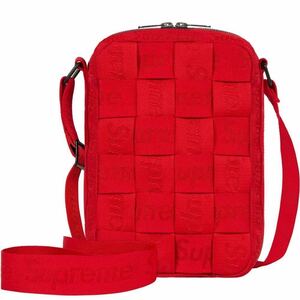 【新品未使用】 23SS 新品 SUPREME シュプリーム WOVEN SHOULDER BAG ショルダーバッグ 鞄 かばん RED レッド 赤色 即決早い者勝ち