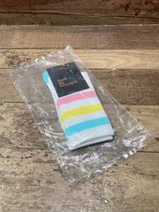 IO577 カフェドシクリステ CAFE DU CYCLISTE SKATE STRIPES SOCKS ソックス 白 M