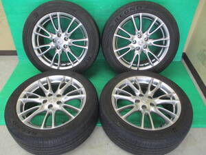 日産V36スカイライン純正 BRIDGESTONE REGNO 4本セット☆F:7.5J+45・R:8.5J+50☆F:225/50R18・R:245/50R18☆埼玉県発 現物確認OK