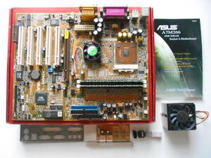 ASUS A7M266 SocketA マザーボード CPU メモリー付