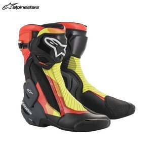 アルパインスターズ SMX PLUS V2 ブーツ 1351 BLACK RED FLUO YELLOW FLUO GREY[EU40/25.5cm] ALP8059175187537