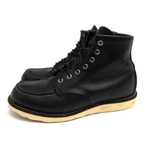 RED WING レッドウィング ワークブーツ 9075 MOC TOE CLASSIC BLACK Black Harness Leather ブラックハーネス トランザクショントレッドソ