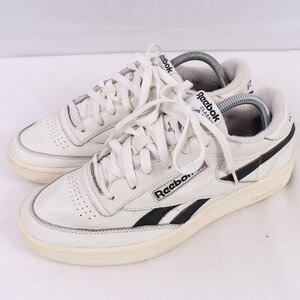 REEBOK REVENGE PLUS MU 27.0cm/リーボック リベンジプラス ミュー スニーカー 白 ホワイト 黒 中古 古着 メンズ et1800