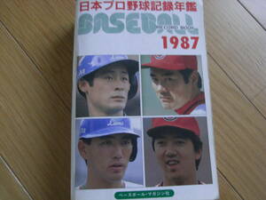 1987ベースボール・レコード・ブック　日本プロ野球記録年鑑　ベースボール・マガジン社　●A