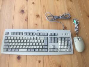 NEC◇ USBキーボード CMQ-6D02D＆ボールマウスECM-S5002◇現状品♪