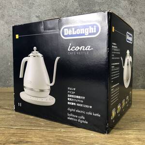 未使用 Delonghi デロンギ アイコナ 温度設定機能付き 電気カフェケトル KBOE1230J 白 ホワイト 1.0L 24k菊HG