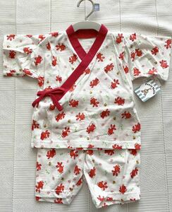 即決★新品80　半袖甚平パジャマ　部屋着　ルームウエア　金魚　和服　お祭り　甚平