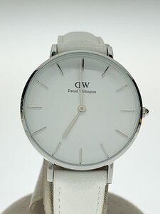 Daniel Wellington◆クォーツ腕時計/アナログ/レザー/WHT/WHT/SS/DW00100190