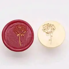 シーリングスタンプ　ヘッド　薔薇　1輪