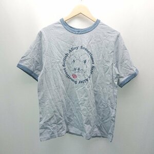 ◇ ◎ ●未使用● Alley by w closet ラウンドネック かわいい 半袖 Tシャツ サイズF ライトブルー レディース E