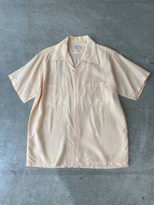 超希少！超美品！USA！40s 50s 60s NYLON シャツ オープンカラー 開襟 BOXシャツ ナイロンシャツ ロカビリー ロック 半袖