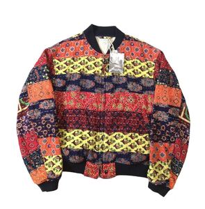 未使用 ENGINEERED GARMENTS エンジニアードガーメンツ MA-1 フライト ジャケット ボンバージャケット パッチワーク 総柄 ハンドステッチ M