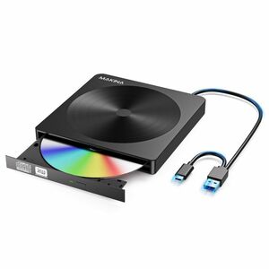 2023年新式デザインマキナ MAKINA DVD/CDドライブ 外付け CD模様デザイン USB3.2(Gen1)/3.0&Type-C