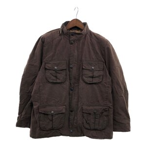 Barbour バブアー A417 NEW UTILITY オイルドジャケット アウター 大きいサイズ 防寒 ３ワラント ブラウン (メンズ XXL) 中古 古着 P6538