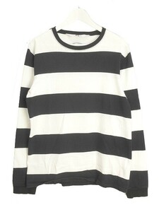 グッドイナフ GOODENOUGH BORDER L/S SHIRT GE-156003 バックGロゴ ボーダー ロングスリーブ Tシャツ M ブラック ロンT