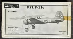 【新品・未組立・箱イタミ】『PLZ P-11c』　ポーランド空軍戦闘機「P-11c」　ENCORE MODELS　1/72スケール