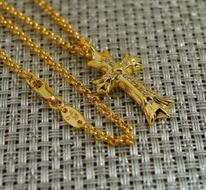 クロムハーツ★ダブルクロスチャーム/カスタムパヴェ/ロールチェーン/2点セット/22K/インボイス/CHROME HEARTS