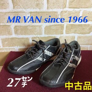 【売り切り!送料無料!】A-178 MR VAN since 1966! ゴルフシューズ! 27㌢! スニーカー! ブラック系! 中古品!