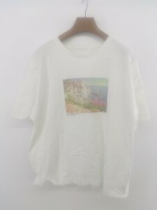 ◇ AMERICAN HOLIC アメリカン ホリック フォトプリント 半袖 Tシャツ カットソー サイズM アイボリー マルチ レディース P