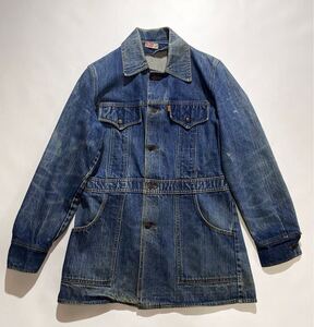 美色♪70s USA製 Levis デニム ブッシュジャケット MEDIUM ビンテージ ハチノス オレンジタブ カバーオール