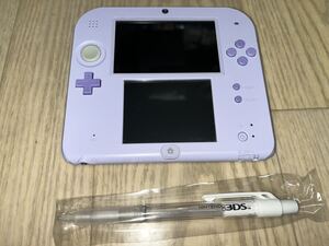 ニンテンドー2DS本体。ラベンダー！未開封社外タッチペン付き。