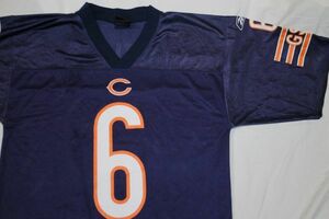 【古着GAME TOPSレアReebok NFLシカゴベアーズユニフォームTシャツ紺M】リーボックアメフトChicagoBears hiphopdance 90