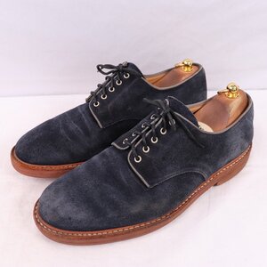 クロケット＆ジョーンズ 8 1/2 E TENBY テンビー スエード ネイビー プレーン Crockett&Jones メンズ 中古 ds3834